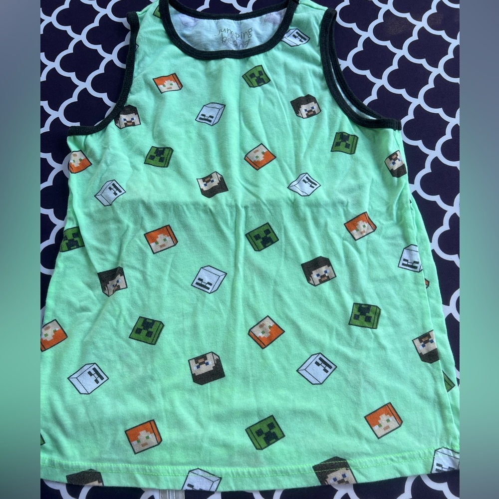 Jumping Beans Nintendo Super Mario and Minecraft Gammer boys tank tops 2 cotton - Picture 2 of 5